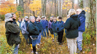 A group in the woods.