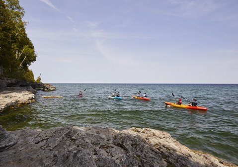 Kayakers on the lake