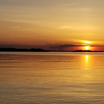 Sunrise over the lake.