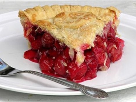 Slice of cherry pie